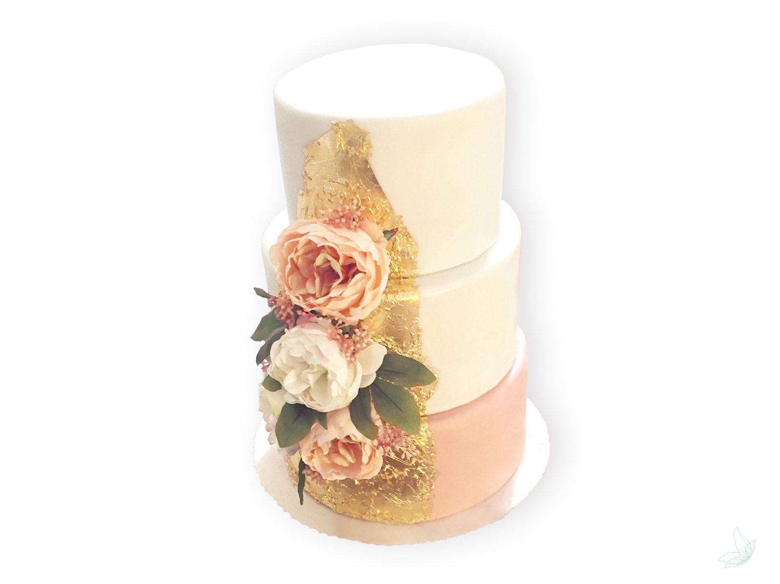 DIY Hochzeitstorte wedding cake Hochzeit Torte 3-stöckig gold rose Vintage, elfenweiss.de elfenweiss